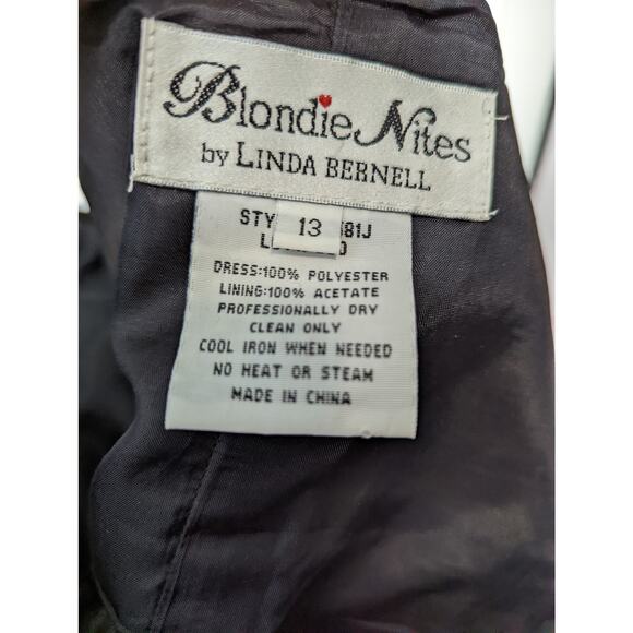 Vintage Y2K 90's Blondie Nites Strapless Formal Mini Dress Black White Tulle Hem - Picture 5 of 11